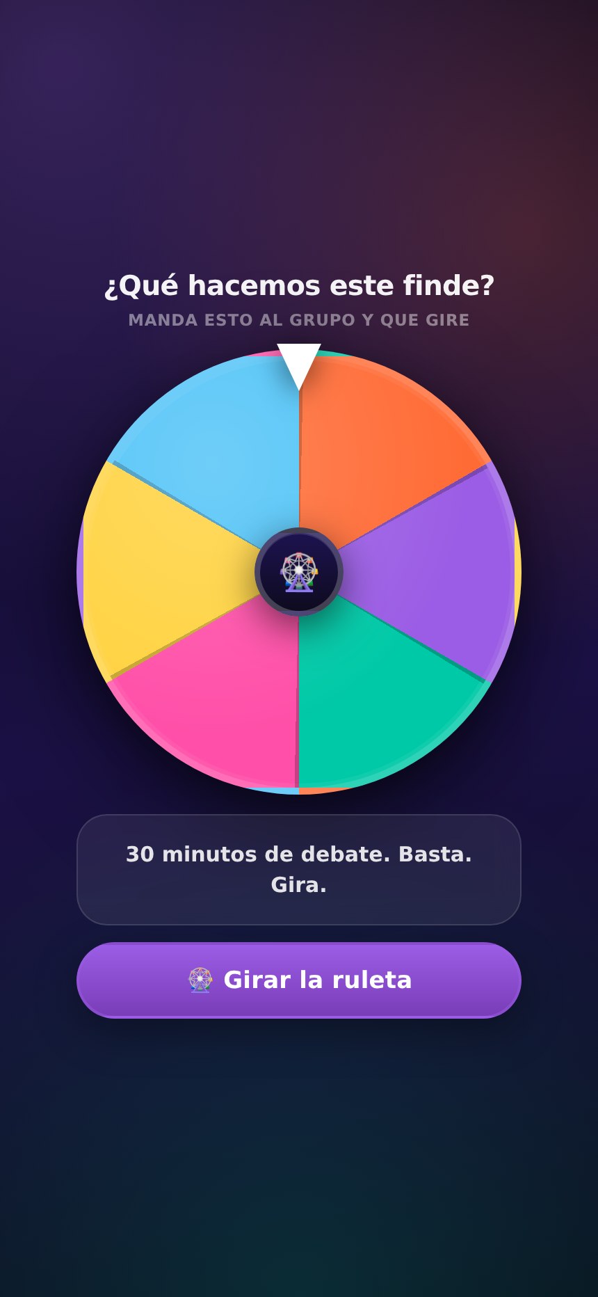 La ruleta del finde