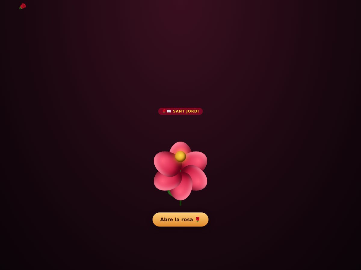 Sant Jordi: la rosa que se abre
